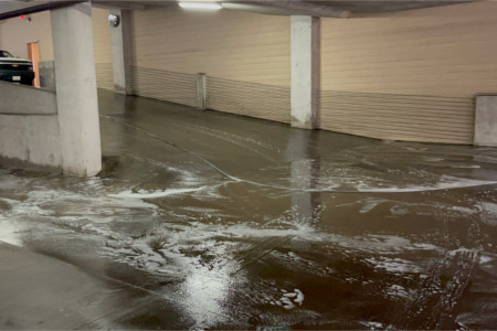 Parking garage pressure washing in austin tx